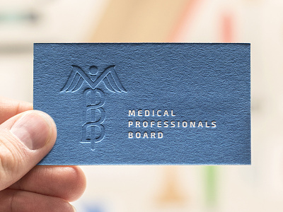 MPB Letterpress Business Cards b blue business cards caduceus letterpress m medical monogram p