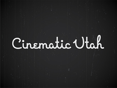 Cinematic Utah Script cinema lettering logo movies salt lake city script signage theater utah villa wordmark