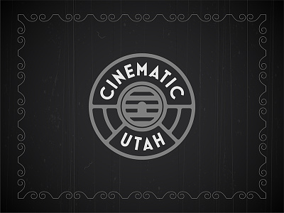 Cinematic Utah Badge badge beehive cinema film reel logo movies salt lake city signage theater ticket window utah villa