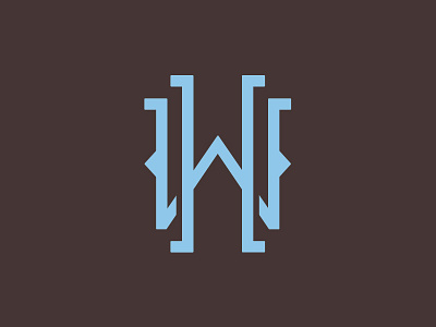 HW Monogram branding geometric h identity logo monogram monoline spurs typography w