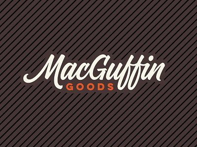 MacGuffin Goods Wordmark branding enamel pins macguffin goods online shop script stripes typography wordmark