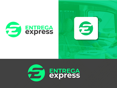 Entrega express logo app app web design design logo logotype vector
