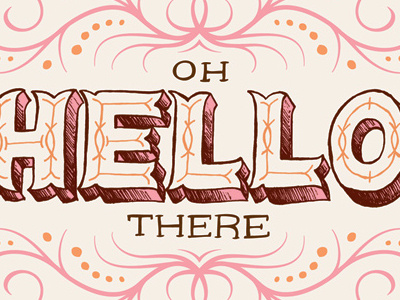 Hello illustration lettering