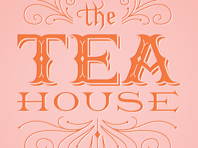The Tea House Logo lettering logo typography