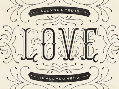 All You Need Is Love illustration lettering typography