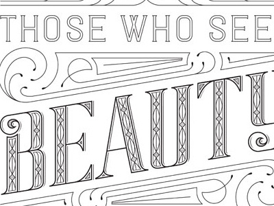 Beauty beauty design lettering type