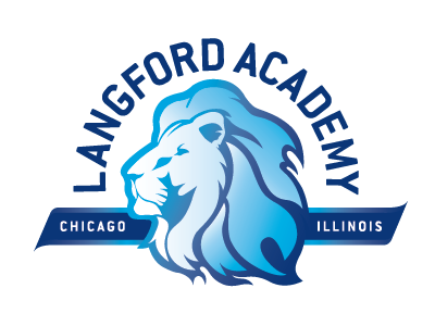 Logo concept chicago lion logo school