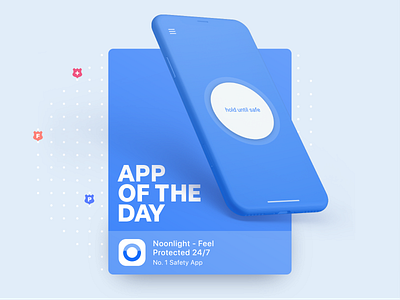 Noonlight is App of the Day 🎉 911 app clean design clean ui ios ios app design itunes location location tracking mobile mobile app pin safety security app ui ux women empowerment womens day