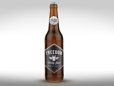 Freedom 35 Bottle beer bottle branding packaging