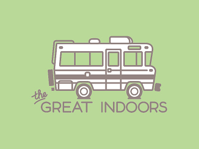 Great Indoors branding illustration logo