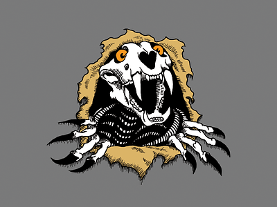 Tiger Brigade Logo bones brigade illustration powell skate skateboarding tiger