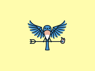 Blue Bird Logo arrow bird blue bird fire flame logo wings