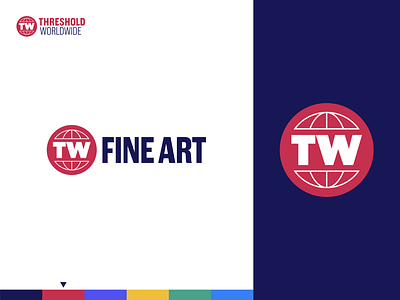 TW Fine Art logo lock-up artist brand identity branding design fine art fine arts branding icon logo logo design logo lockup minimal start up startup logo