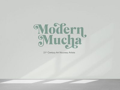 Modern Mucha Art Gallery alphonse mucha art gallery art nouveau artists brand identity branding design illustration illustrator logo logotype minimal mucha typography