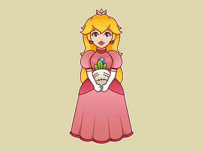 Princess Peach illustraion illustrator princess peach vector