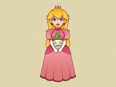 Princess Peach illustraion illustrator princess peach vector