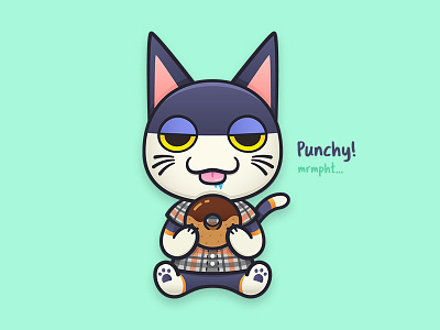 Punchy the Cat acnh animal crossing illustration illustrator vector vector illustration