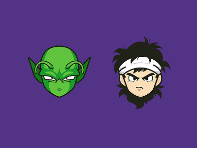 Piccolo & Kid Gohan dbz dragonball illustration vector