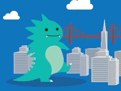 Remotus is arriving SF! design gozilla illustration interface logo mascot ui vector web design