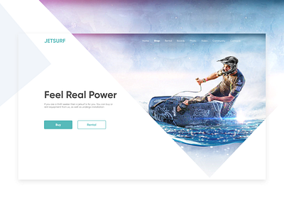 Home page JetSurf clean design extreme figma homepage idea interface jetsurf light minimal minimalism pin sport sports design surf surfing travel uiux web website