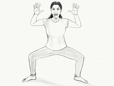 Awake at 3 a.m., illustration of yoga pose