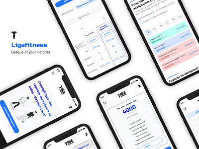 Fitness app app design fitness illustration mobile app mobile design typography ui
