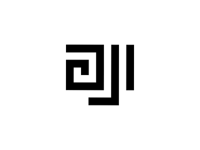 Lettermark "AJI" logo monogram logodesign