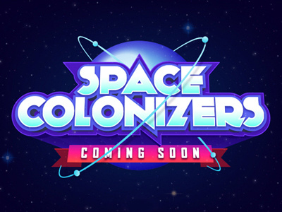 Space Colonizers | Logo galaxy game invaders ipad orbit rocket satellite space spaceship universe