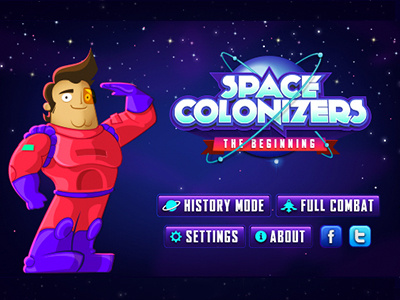 Space Colonizers | Main Screen astronaut astronauta beto capitán captain game ipad quiff space