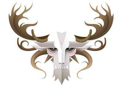 Cernunnos - Animal Gods WIP animal celta celtic deer forest god horns illustration mythical mythology vector
