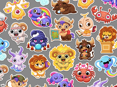 Zodiac Characters ✦ Astrology Stickers