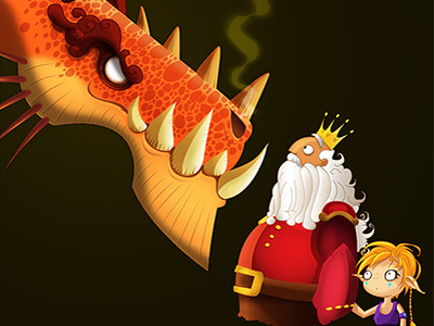 Save The King | Kidnapping Scene app art direction character design dragon elf game art games ios king puzzle smoke vector