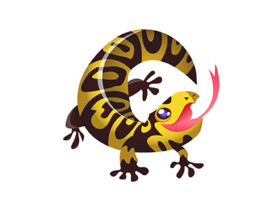 Save The King Cards | Gila Monster character design gila heloderma suspectum lagarto lizard monster poison reptil reptile sand