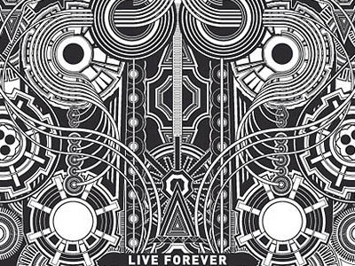 Live Forever backseries estampa illustration shirt design vector