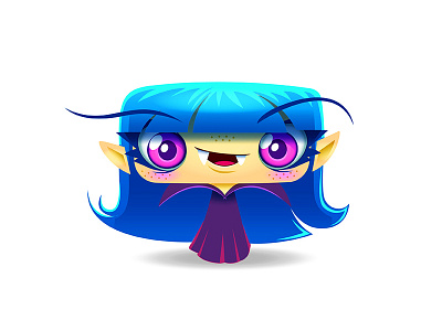 Happy Monsters #6 character design creepy dracula eyes girl halloween illustration monster vampire vector