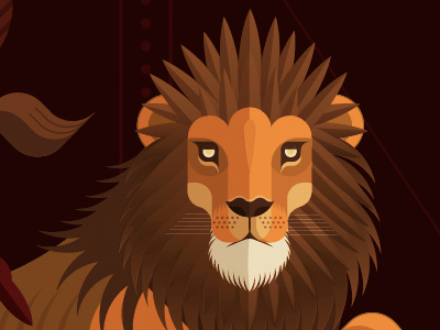 León de Ishtar 2 animals geometry illustration leon lion vector