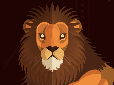 León de Ishtar animals geometry illustration leon lion vector