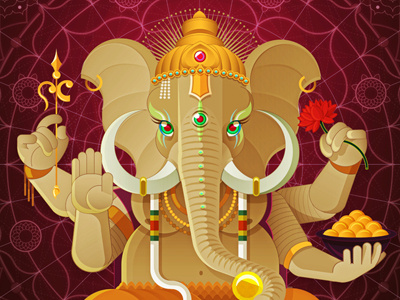 Ganesha | Animal Gods elephant ganesh ganesha god hindu illustration india vector