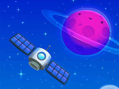 Berry Game - Map 9/9 character design design game art illustration map planet satellite space stars universe vector videogames