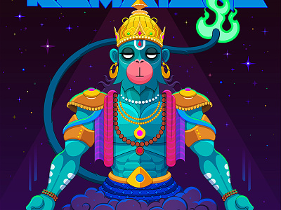 Summoning Hanuman 1/2 fire gods hanuman hindu india monkey mystic mysticism puja ramayana religion