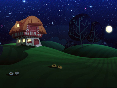gameroad backgrounds 3 background farm game hills illustration moon night stars vector