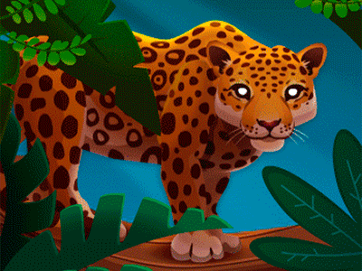 Jaguar / Garmin vívofit® jr. animals app cat fauna felino forest game jaguar jungle leopard nature night plants selva wild yaguar