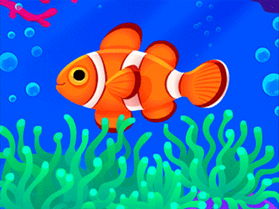 Clown Fish / Garmin vívofit® jr. amphiprioninae anemone animals app clown clown fish coral reef fish game illustration nature ocean sea tropical vector water