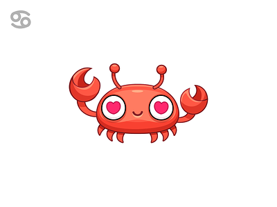 ♋Cancer astrologia astrology cancer cangrejo character design crab illustration moon personaje sign stars vector water zodiac zodiaco