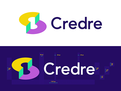 Credre Horizontal Logo brand brand identity clarance design logo