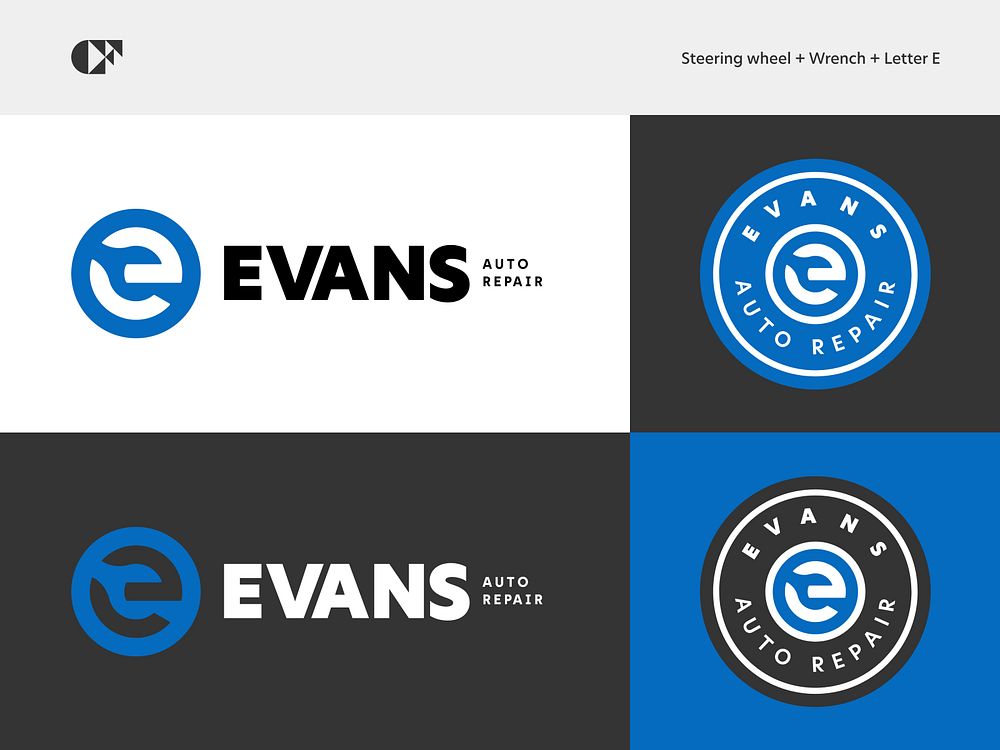 Evans Auto Repair Logo Concept by Foregroundd on Dribbble