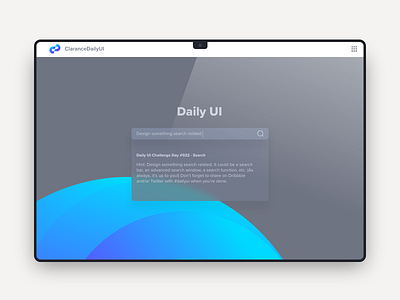 #DailyUI Challenge Day 022 Search daily 100 challenge daily ui dailyui 022 design ui
