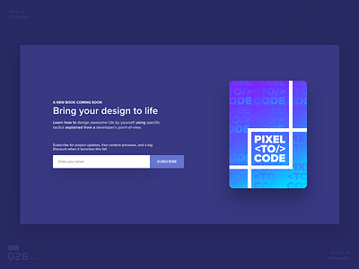 #DailyUI Challenge Day 026   Subscribe