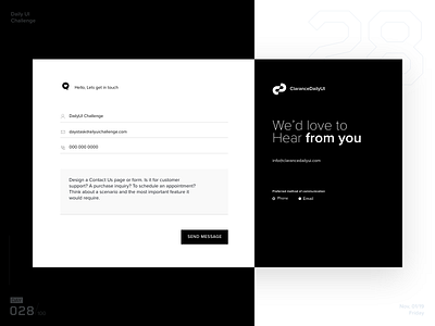 #daily ui challenge 028 contact form