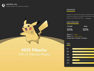 Dark theme for Pokedex page.